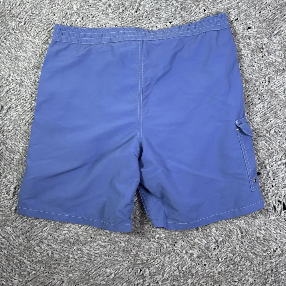 Polo Ralph Lauren Cargo Swim Shorts Mens Small Baby Blue Summer Beach Lined